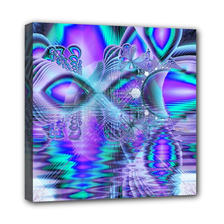 Peacock Crystal Palace Of Dreams, Abstract Mini Canvas 8  x 8  (Framed)