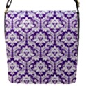 White on Purple Damask Removable Flap Cover (Small) View1