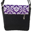 White on Purple Damask Removable Flap Cover (Small) View2