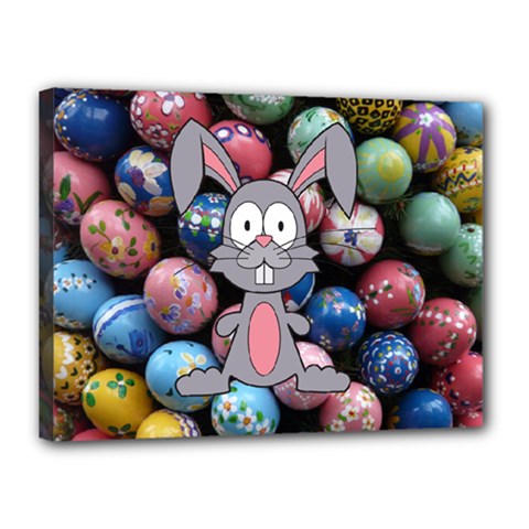 Easter Egg Bunny Treasure Canvas 16  X 12  (framed) by StuffOrSomething