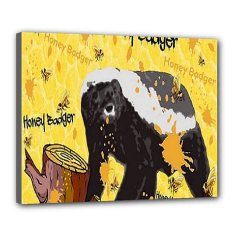 Honeybadgersnack Canvas 20  X 16  (framed) by BlueVelvetDesigns