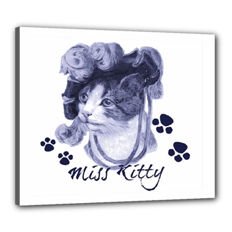 Miss Kitty Blues Canvas 24  X 20  (framed) by misskittys