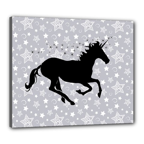 Unicorn On Starry Background Canvas 24  X 20  (framed) by StuffOrSomething