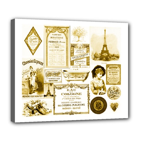 Parisgoldentower Deluxe Canvas 24  X 20  (framed) by misskittys