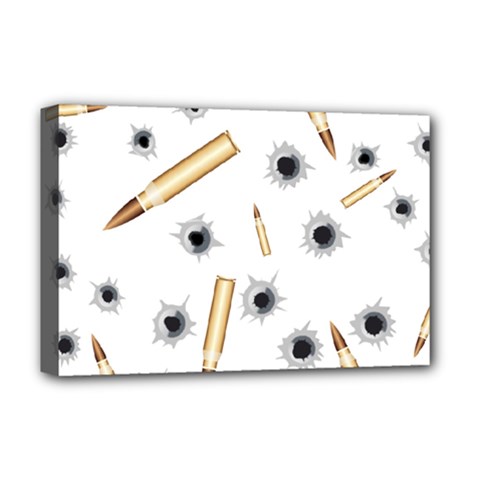 Bulletsnbulletholes Deluxe Canvas 18  X 12  (framed) by misskittys