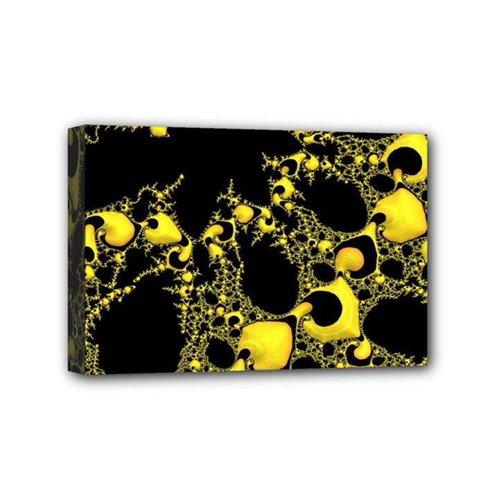 Special Fractal 04 Yellow Mini Canvas 6  x 4  (Framed)