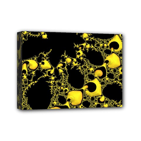 Special Fractal 04 Yellow Mini Canvas 7  X 5  (framed) by ImpressiveMoments