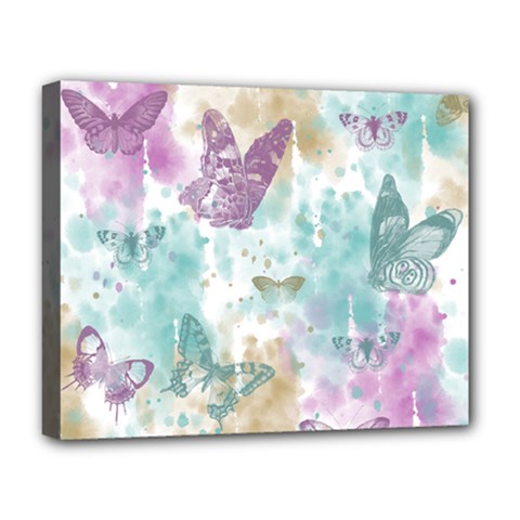 Joy Butterflies Deluxe Canvas 20  X 16  (framed)