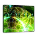 Dawn Of Time, Abstract Lime & Gold Emerge Deluxe Canvas 24  x 20  (Framed) View1