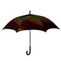 Liquid Rainbow, Abstract Wave of Cosmic Energy  Hook Handle Umbrella (Large) View3