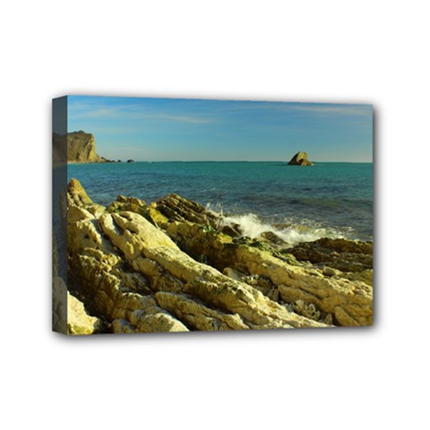 2014 03 15 Durdle Door 261 Mini Canvas 7  X 5  (framed)