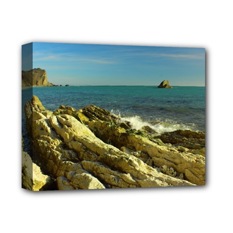 2014 03 15 Durdle Door 261 Deluxe Canvas 14  X 11  (framed) by NoemiDesign