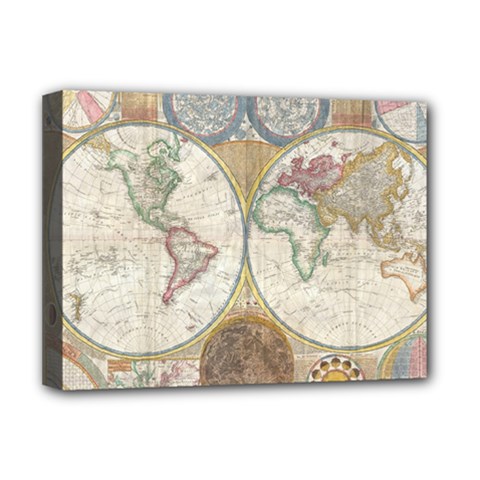 1794 World Map Deluxe Canvas 16  x 12  (Framed) 