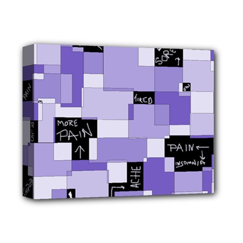 Purple Pain Modular Deluxe Canvas 14  X 11  (framed) by FunWithFibro