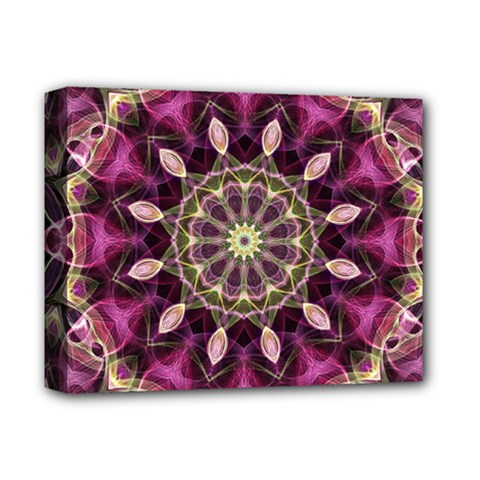 Purple Flower Deluxe Canvas 14  X 11  (framed) by Zandiepants