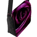 Deep Purple Rose Flap Closure Messenger Bag (Large) View2