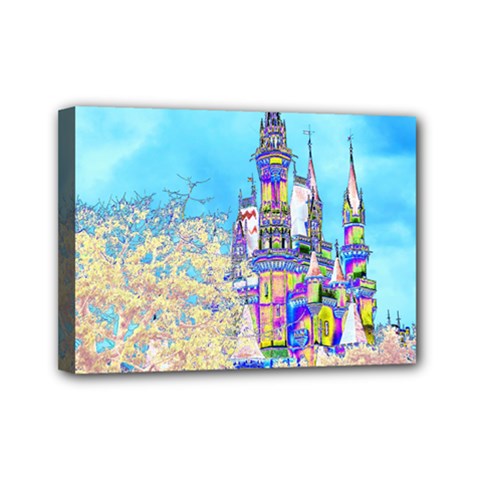 Castle For A Princess Mini Canvas 7  X 5  (framed) by rokinronda