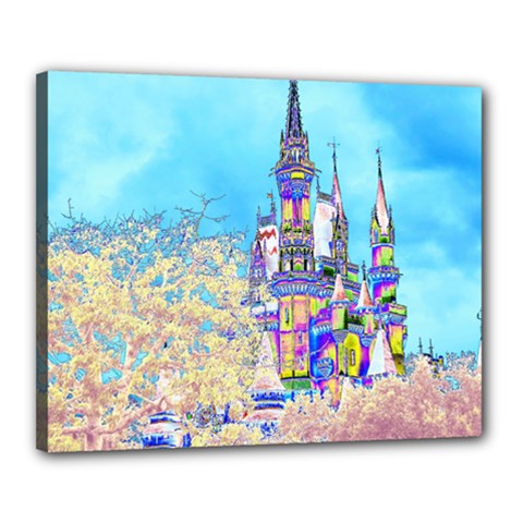 Castle For A Princess Canvas 20  X 16  (framed) by rokinronda