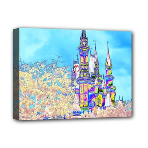 Castle For A Princess Deluxe Canvas 16  X 12  (framed)  by rokinronda