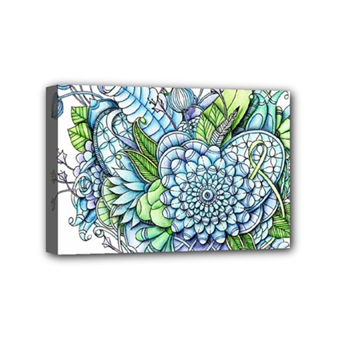 Peaceful Flower Garden 2 Mini Canvas 6  X 4  (framed) by Zandiepants