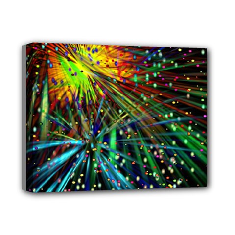 Exploding Fireworks Deluxe Canvas 14  X 11  (framed) by StuffOrSomething