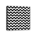 Black And White Zigzag Mini Canvas 4  x 4  (Framed) View1