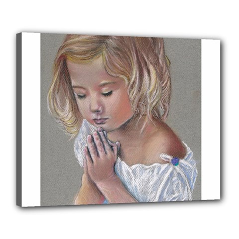 Prayinggirl Canvas 20  X 16  (framed) by TonyaButcher