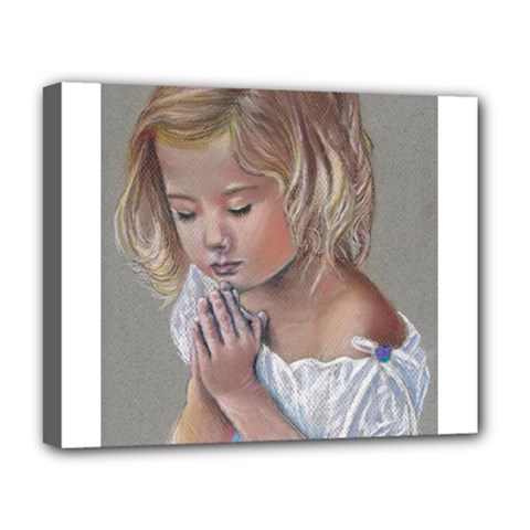 Prayinggirl Deluxe Canvas 20  X 16  (framed) by TonyaButcher