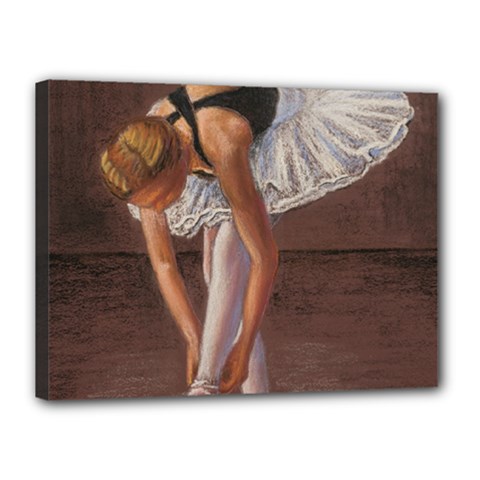 Ballerina Canvas 16  X 12  (framed)