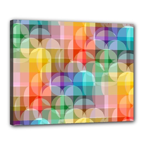 Circles Canvas 20  X 16  (framed) by Lalita