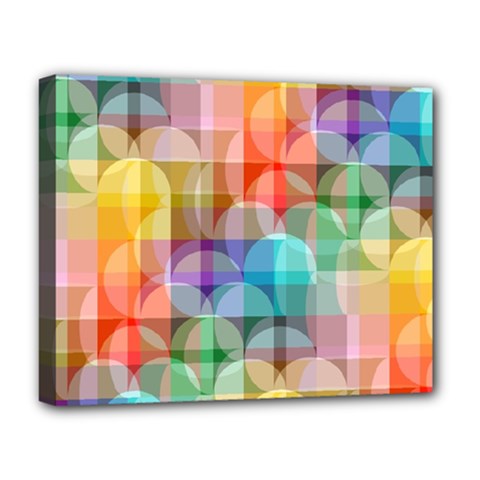 Circles Deluxe Canvas 20  X 16  (framed) by Lalita