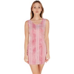 Pink Grunge Stripes Bodycon Dress