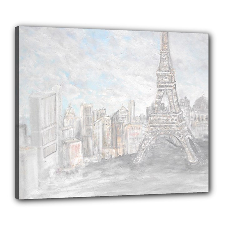 Eiffel Tower Paris Canvas 24  x 20  (Framed)