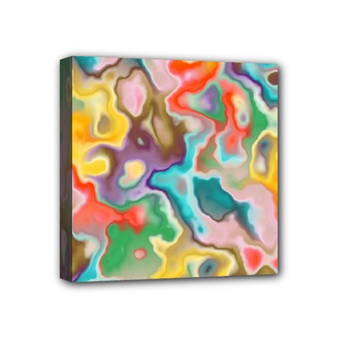 Marble Mini Canvas 4  X 4  (framed) by Lalita