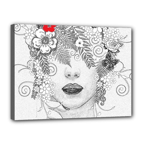 Flower Child Canvas 16  X 12  (framed) by StuffOrSomething