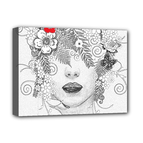 Flower Child Deluxe Canvas 16  X 12  (framed)  by StuffOrSomething