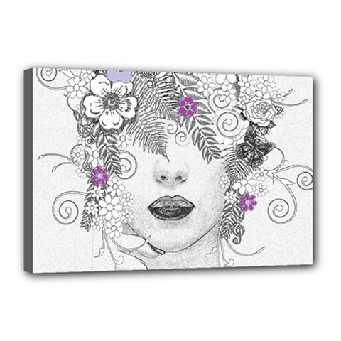 Flower Child Of Hope Canvas 18  X 12  (framed) by FunWithFibro