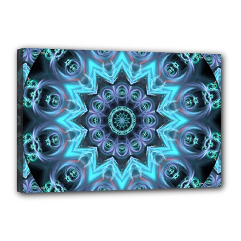 Star Connection, Abstract Cosmic Constellation Canvas 18  X 12  (framed) by DianeClancy