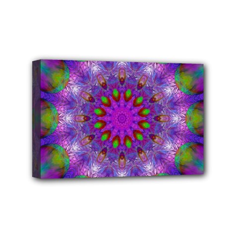 Rainbow At Dusk, Abstract Star Of Light Mini Canvas 6  X 4  (framed) by DianeClancy