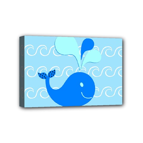 Playing In The Waves Mini Canvas 6  X 4  (framed) by StuffOrSomething