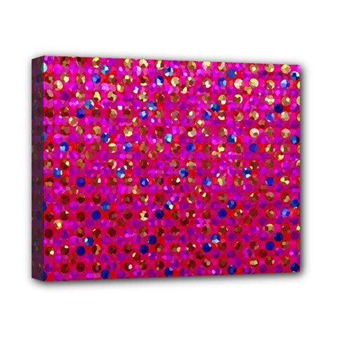 Polka Dot Sparkley Jewels 1 Canvas 10  X 8  (framed) by MedusArt