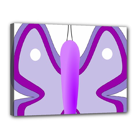 Cute Awareness Butterfly Canvas 16  X 12  (framed) by FunWithFibro