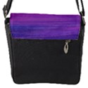 Abstract In Pink & Purple Flap Closure Messenger Bag (Small) View1