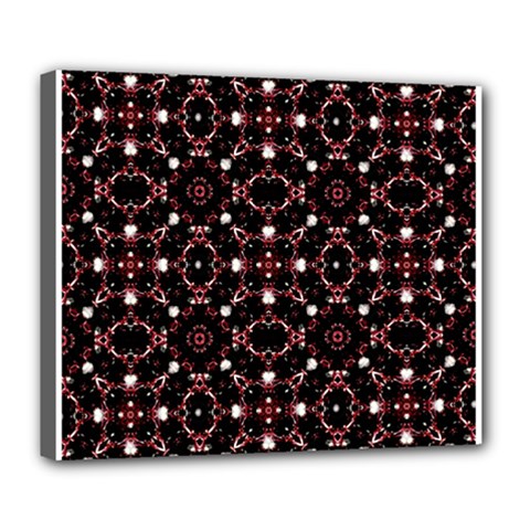 Futuristic Dark Pattern Deluxe Canvas 24  X 20  (framed) by dflcprints