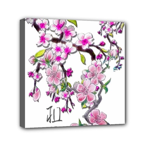 Cherry Bloom Spring Mini Canvas 6  X 6  (framed)