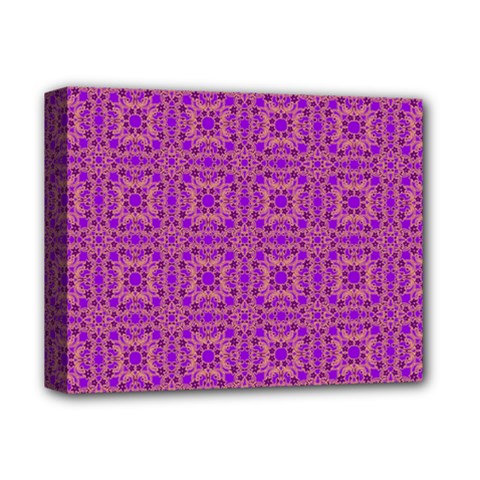 Purple Moroccan Pattern Deluxe Canvas 14  X 11  (framed) by SaraThePixelPixie