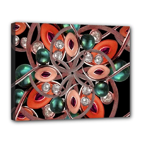 Luxury Ornate Artwork Canvas 14  X 11  (framed) by dflcprints
