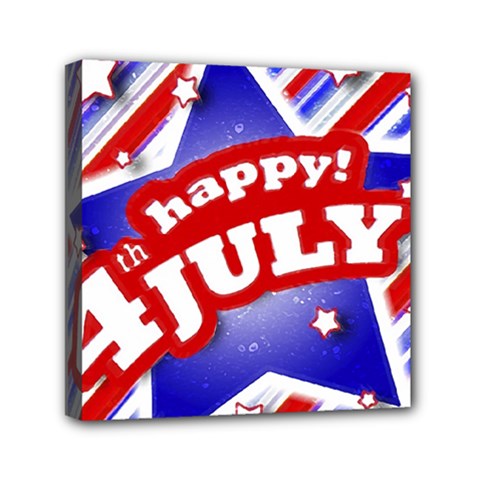 4th Of July Celebration Design Mini Canvas 6  X 6  (framed) by dflcprints