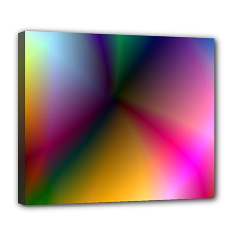 Prism Rainbow Deluxe Canvas 24  X 20  (framed) by StuffOrSomething