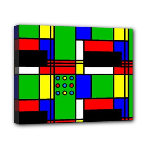 Mondrian Canvas 10  X 8  (framed) by Siebenhuehner